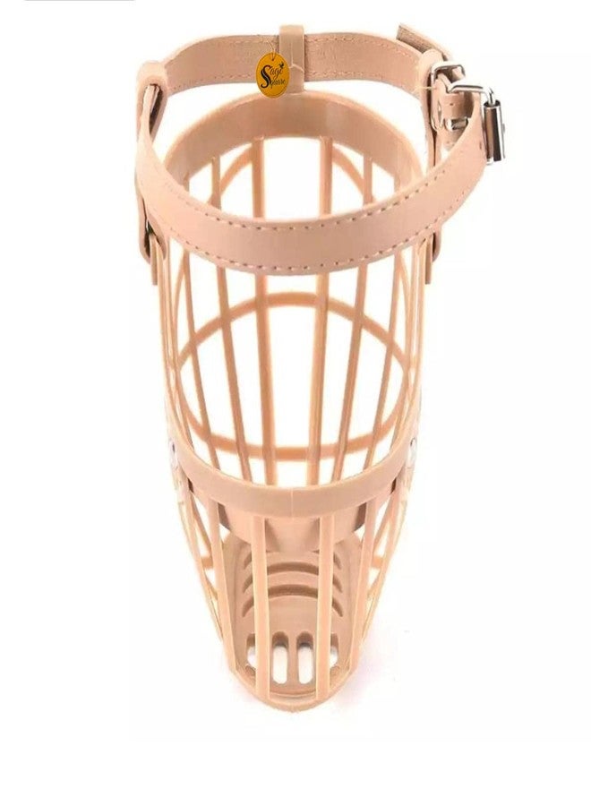 Sage Square Muzzle for Dogs | Plastic Dog Muzzle | Anti Bite Adjustable Pet Basket | Dogs Training Mouth Cover Mesh Cage | Breathable Comfortable | Pack of 1 (X-Small) - Image 2